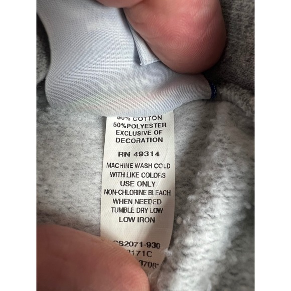 Champion Harvard University Hoodie Grey Heather Fleece Sweatshirt Mens Large - Picture 6 of 7